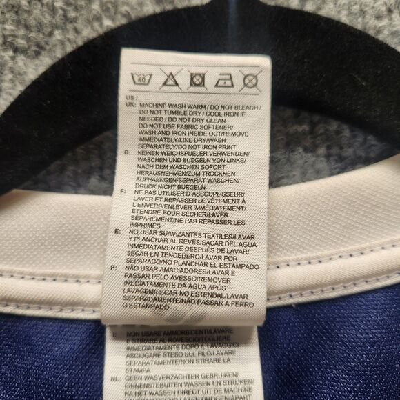 Adidas UC Davis Rugby Jersey Womens Large Stripped Shoulder Embroidered Logos - Picture 5 of 9